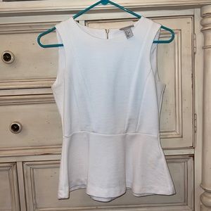 white peplum blouse